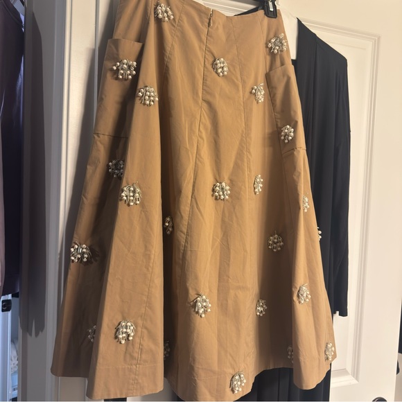 Simkhai Novanna Embellished Midi Skirt in Taupe - Picture 7 of 8